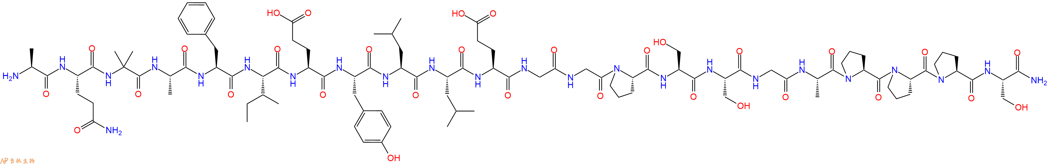专肽生物产品H2N-Ala-Gln-Aib-Ala-Phe-Ile-Glu-Tyr-Leu-Leu-Glu-Gly-Gly-Pro-Ser-Ser-Gly-Ala-Pro-Pro-Pro-Ser-NH2