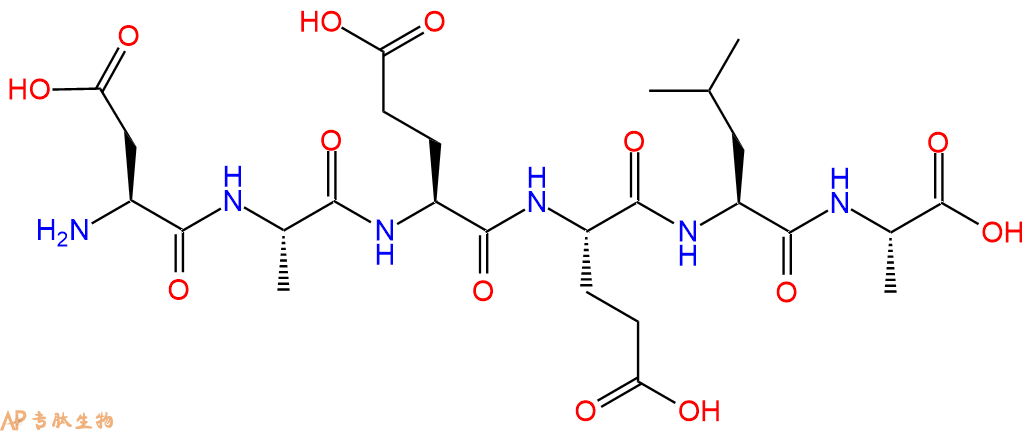 专肽生物产品H2N-Asp-Ala-Glu-Glu-Leu-Ala-COOH