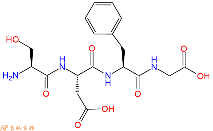 专肽生物产品H2N-Ser-Asp-Phe-Gly-COOH