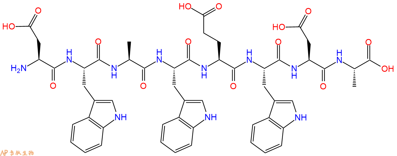 专肽生物产品H2N-Asp-Trp-Ala-Trp-Glu-Trp-Asp-Ala-COOH