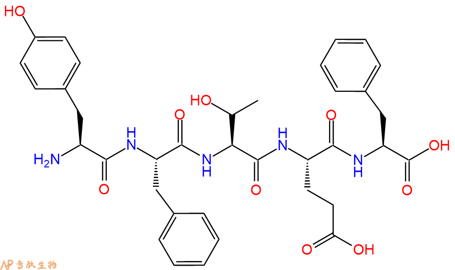 专肽生物产品H2N-Tyr-Phe-Thr-Glu-Phe-COOH