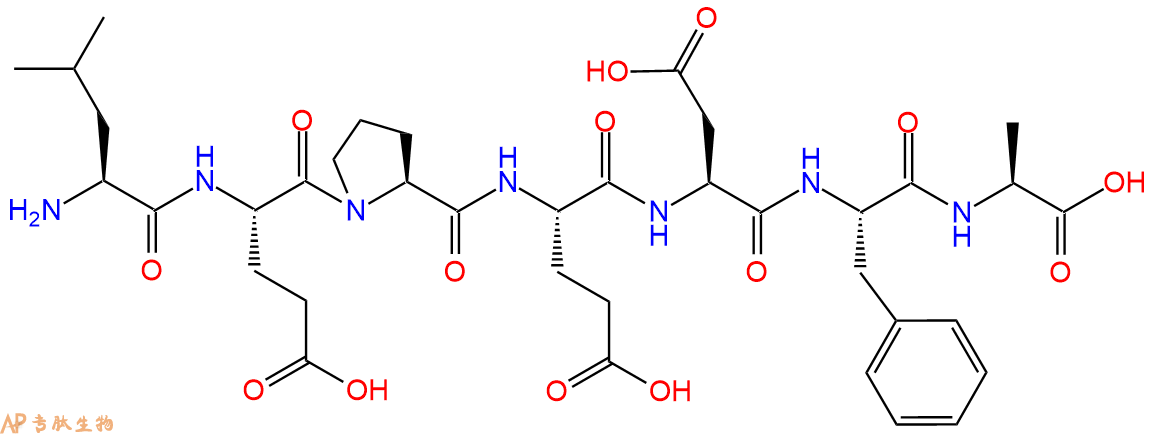 专肽生物产品H2N-Leu-Glu-Pro-Glu-Asp-Phe-Ala-COOH
