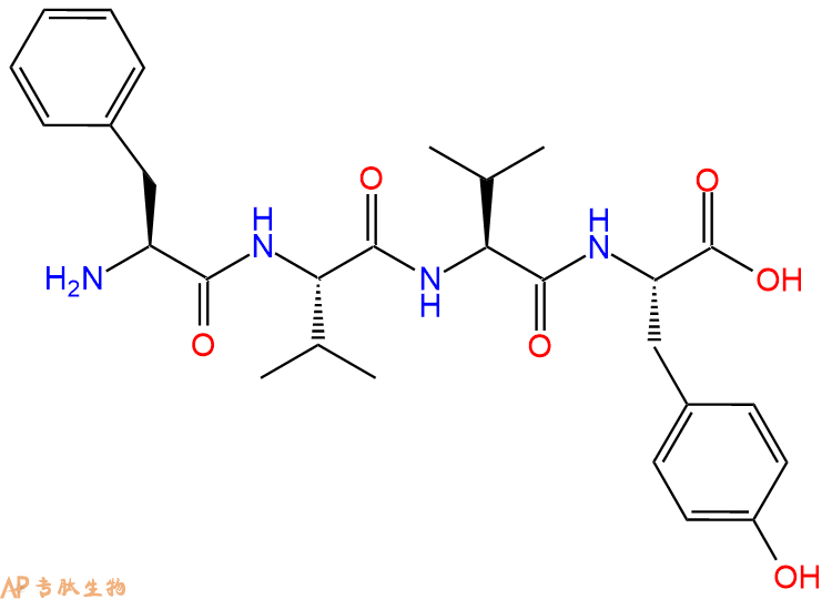 专肽生物产品H2N-Phe-Val-Val-Tyr-COOH