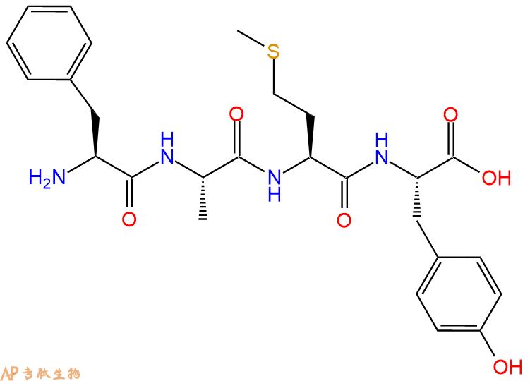 专肽生物产品H2N-Phe-Ala-Met-Tyr-COOH