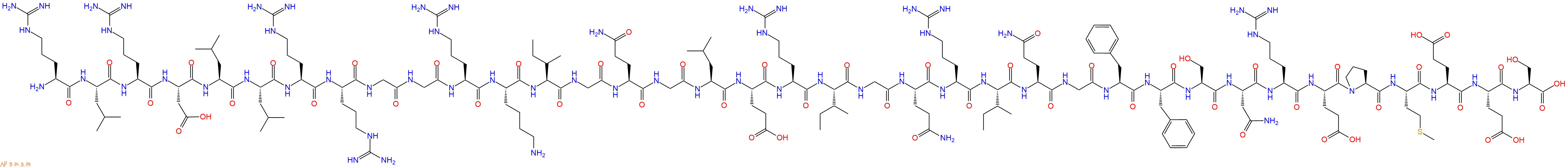 专肽生物产品H2N-Arg-Leu-Arg-Asp-Leu-Leu-Arg-Arg-Gly-Gly-Arg-Lys-Ile-Gly-Gln-Gly-Leu-Glu-Arg-Ile-Gly-Gln-Arg-Ile-Gln-Gly-Phe-Phe-Ser-Asn-Arg-Glu-Pro-Met-Glu-Glu-Ser-COOH