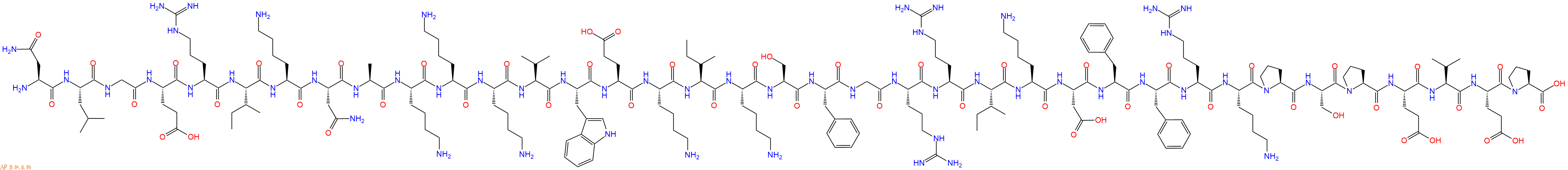 专肽生物产品H2N-Asn-Leu-Gly-Glu-Arg-Ile-Lys-Asn-Ala-Lys-Lys-Lys-Val-Trp-Glu-Lys-Ile-Lys-Ser-Phe-Gly-Arg-Arg-Ile-Lys-Asp-Phe-Phe-Arg-Lys-Pro-Ser-Pro-Glu-Val-Glu-Pro-COOH