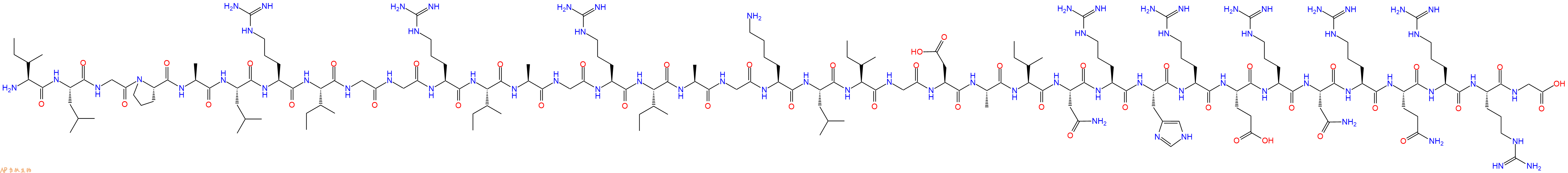 专肽生物产品H2N-Ile-Leu-Gly-Pro-Ala-Leu-Arg-Ile-Gly-Gly-Arg-Ile-Ala-Gly-Arg-Ile-Ala-Gly-Lys-Leu-Ile-Gly-Asp-Ala-Ile-Asn-Arg-His-Arg-Glu-Arg-Asn-Arg-Gln-Arg-Arg-Gly-COOH