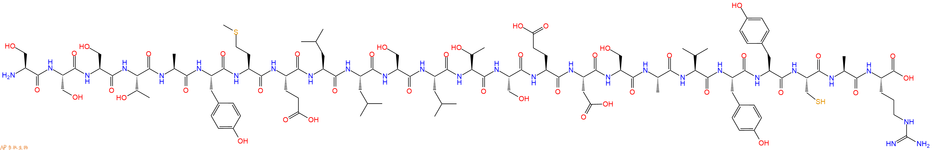 专肽生物产品H2N-Ser-Ser-Ser-Thr-Ala-Tyr-Met-Glu-Leu-Leu-Ser-Leu-Thr-Ser-Glu-Asp-Ser-Ala-Val-Tyr-Tyr-Cys-Ala-Arg-COOH