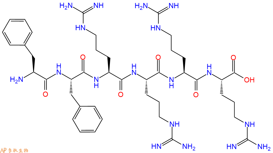 专肽生物产品H2N-Phe-Phe-Arg-Arg-Arg-Arg-COOH