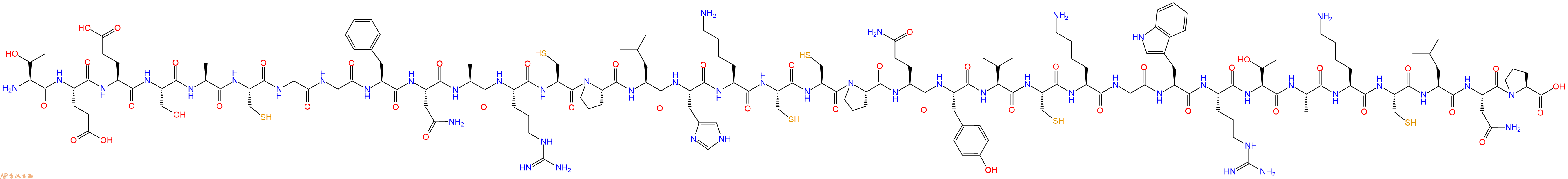 专肽生物产品H2N-Thr-Glu-Glu-Ser-Ala-Cys-Gly-Gly-Phe-Asn-Ala-Arg-Cys-Pro-Leu-His-Lys-Cys-Cys-Pro-Gln-Tyr-Ile-Cys-Lys-Gly-Trp-Arg-Thr-Ala-Lys-Cys-Leu-Asn-Pro-COOH