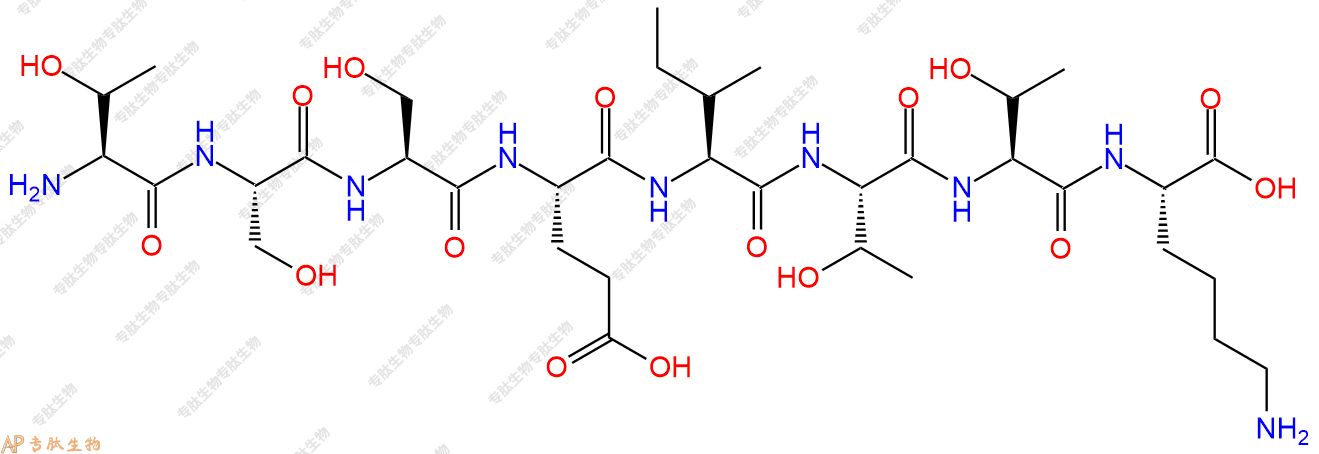 专肽生物产品H2N-Thr-Ser-Ser-Glu-Ile-Thr-Thr-Lys-COOH