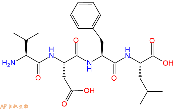 专肽生物产品H2N-Val-Asp-Phe-Leu-COOH