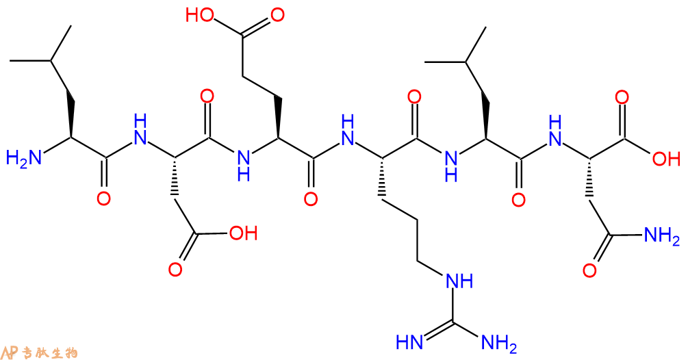 专肽生物产品H2N-Leu-Asp-Glu-Arg-Leu-Asn-COOH