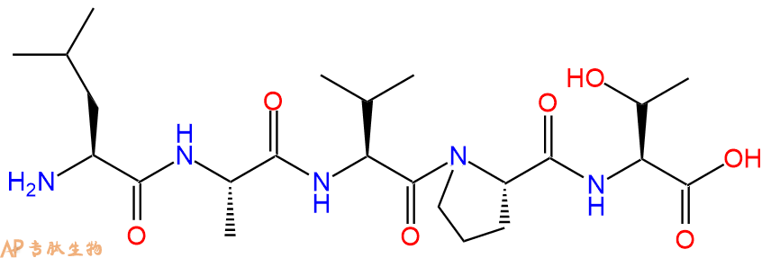 专肽生物产品H2N-Leu-Ala-Val-Pro-Thr-COOH