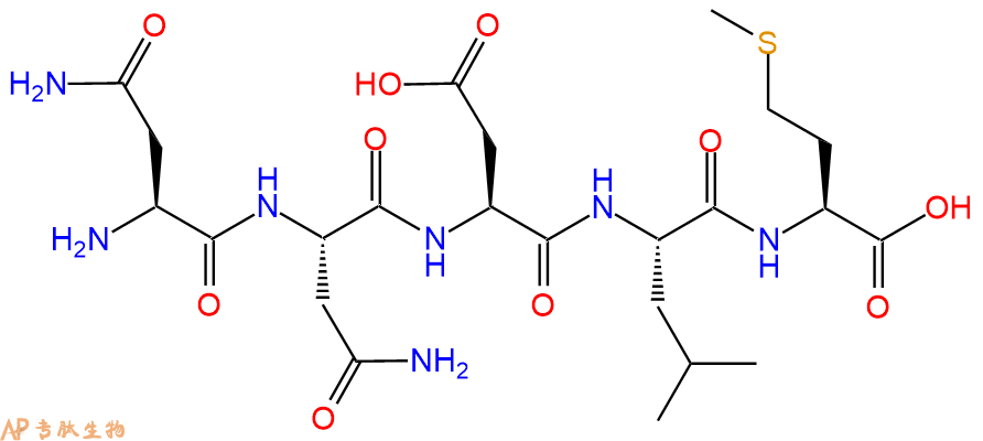 专肽生物产品H2N-Asn-Asn-Asp-Leu-Met-COOH