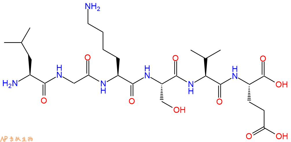 专肽生物产品H2N-Leu-Gly-Lys-Ser-Val-Glu-COOH