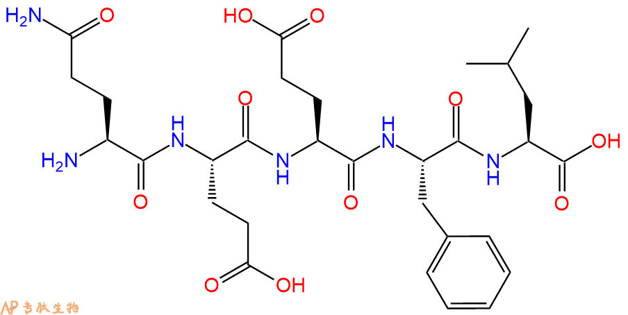专肽生物产品H2N-Gln-Glu-Glu-Phe-Leu-COOH