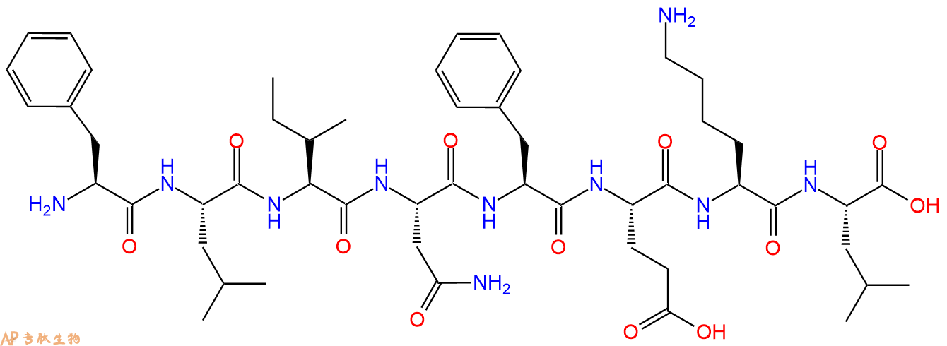 专肽生物产品H2N-Phe-Leu-Ile-Asn-Phe-Glu-Lys-Leu-COOH