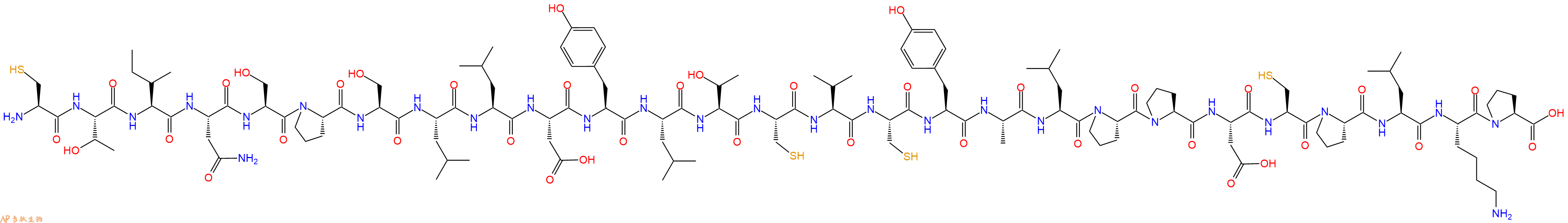 专肽生物产品H2N-Cys-Thr-Ile-Asn-Ser-Pro-Ser-Leu-Leu-Asp-Tyr-Leu-Thr-Cys-Val-Cys-Tyr-Ala-Leu-Pro-Pro-Asp-Cys-Pro-Leu-Lys-Pro-COOH
