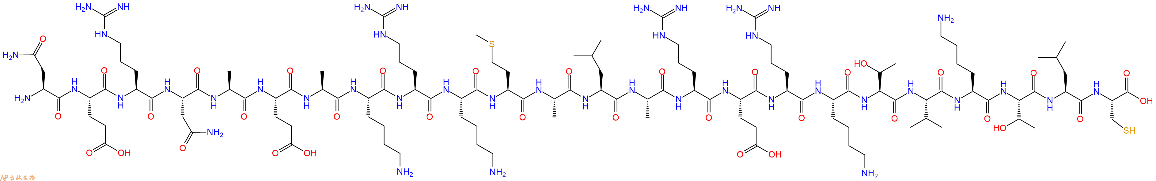 专肽生物产品H2N-Asn-Glu-Arg-Asn-Ala-Glu-Ala-Lys-Arg-Lys-Met-Ala-Leu-Ala-Arg-Glu-Arg-Lys-Thr-Val-Lys-Thr-Leu-Cys-COOH
