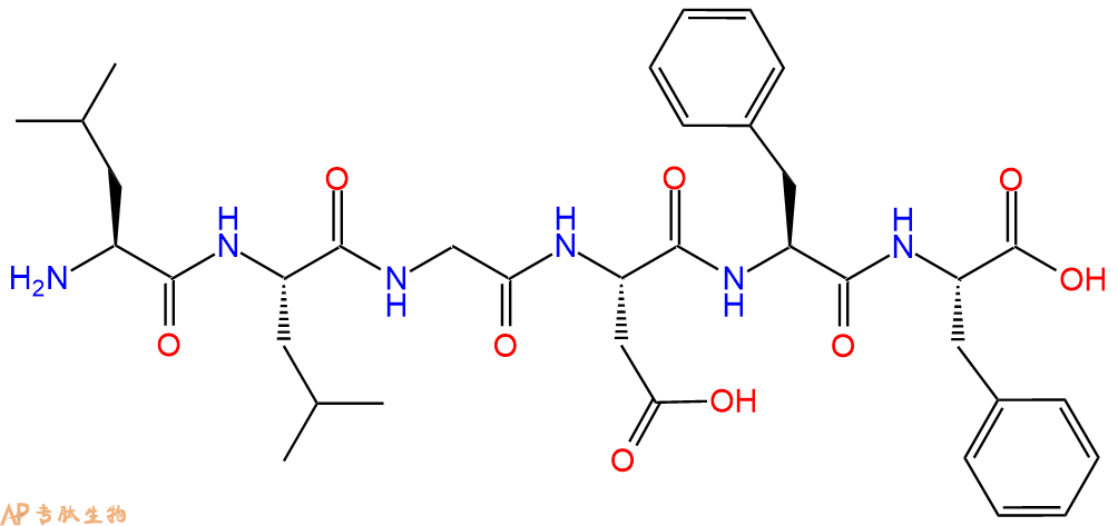 专肽生物产品H2N-Leu-Leu-Gly-Asp-Phe-Phe-COOH
