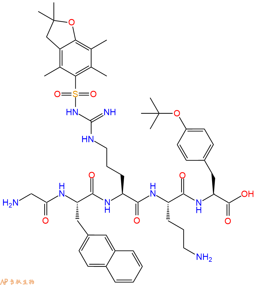 专肽生物产品H2N-Gly-Nal-Arg(Pbf)-Orn-Tyr(tBu)-COOH