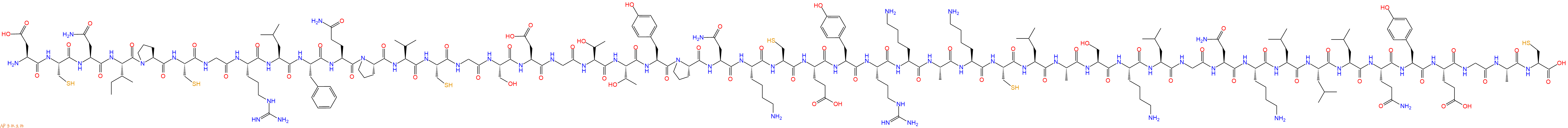 专肽生物产品H2N-Asp-Cys-Asn-Ile-Pro-Cys-Gly-Arg-Leu-Phe-Gln-Pro-Val-Cys-Gly-Ser-Asp-Gly-Thr-Thr-Tyr-Pro-Asn-Lys-Cys-Glu-Tyr-Arg-Lys-Ala-Lys-Cys-Leu-Ala-Ser-Lys-Leu-Gly-Asn-Lys-Leu-Leu-Leu-Gln-Tyr-Glu-Gly-Ala-Cys-COOH