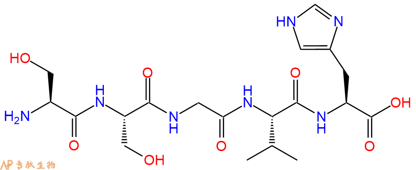 专肽生物产品H2N-Ser-Ser-Gly-Val-His-COOH