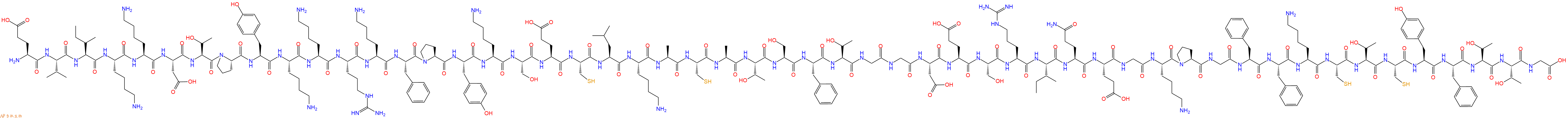 专肽生物产品H2N-Glu-Val-Ile-Lys-Lys-Asp-Thr-Pro-Tyr-Lys-Lys-Arg-Lys-Phe-Pro-Tyr-Lys-Ser-Glu-Cys-Leu-Lys-Ala-Cys-Ala-Thr-Ser-Phe-Thr-Gly-Gly-Asp-Glu-Ser-Arg-Ile-Gln-Glu-Gly-Lys-Pro-Gly-Phe-Phe-Lys-Cys-Thr-Cys-Tyr-Phe-Thr-Thr-Gly-COOH