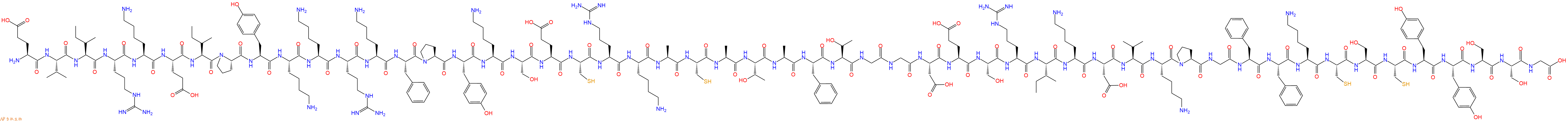 专肽生物产品H2N-Glu-Val-Ile-Arg-Lys-Glu-Ile-Pro-Tyr-Lys-Lys-Arg-Lys-Phe-Pro-Tyr-Lys-Ser-Glu-Cys-Arg-Lys-Ala-Cys-Ala-Thr-Ala-Phe-Thr-Gly-Gly-Asp-Glu-Ser-Arg-Ile-Lys-Asp-Val-Lys-Pro-Gly-Phe-Phe-Lys-Cys-Ser-Cys-Tyr-Tyr-Ser-Ser-Gly-COOH