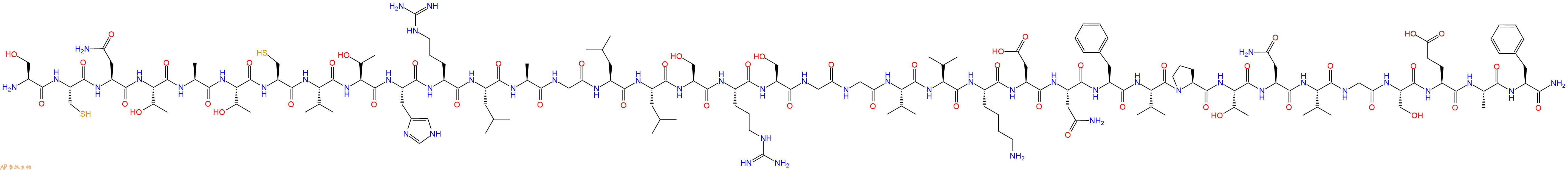 专肽生物产品H2N-Ser-Cys-Asn-Thr-Ala-Thr-Cys-Val-Thr-His-Arg-Leu-Ala-Gly-Leu-Leu-Ser-Arg-Ser-Gly-Gly-Val-Val-Lys-Asp-Asn-Phe-Val-Pro-Thr-Asn-Val-Gly-Ser-Glu-Ala-Phe-NH2