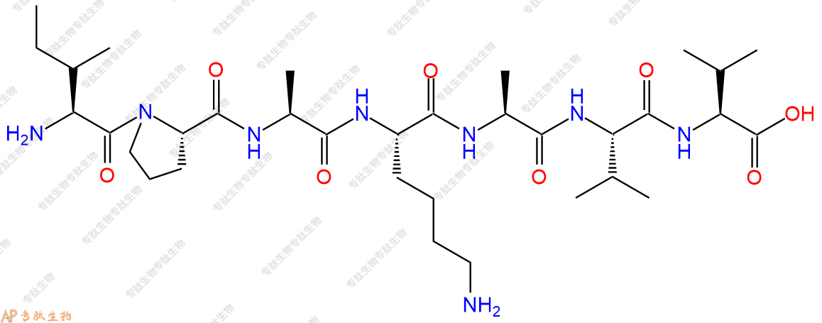 专肽生物产品H2N-Ile-Pro-Ala-Lys-Ala-Val-Val-COOH