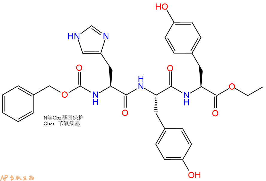 专肽生物产品Cbz-His-Tyr-Tyr-OEt13053-63-9