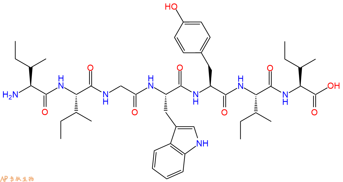 专肽生物产品H2N-Ile-Ile-Gly-Trp-Tyr-Ile-Ile-COOH