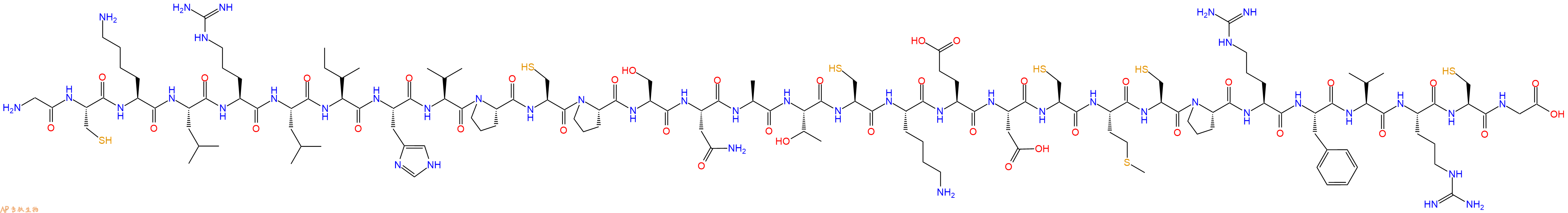 专肽生物产品H2N-Gly-Cys-Lys-Leu-Arg-Leu-Ile-His-Val-Pro-Cys-Pro-Ser-Asn-Ala-Thr-Cys-Lys-Glu-Asp-Cys-Met-Cys-Pro-Arg-Phe-Val-Arg-Cys-Gly-COOH
