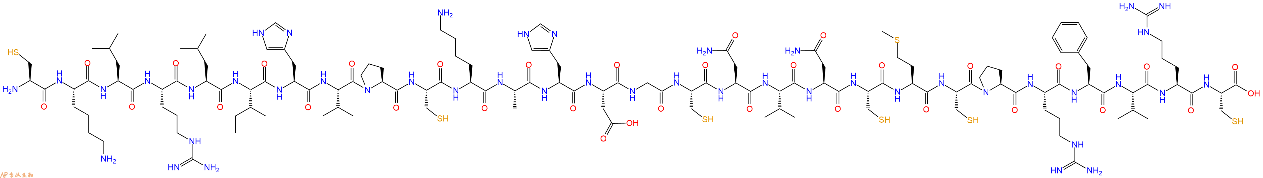专肽生物产品H2N-Cys-Lys-Leu-Arg-Leu-Ile-His-Val-Pro-Cys-Lys-Ala-His-Asp-Gly-Cys-Asn-Val-Asn-Cys-Met-Cys-Pro-Arg-Phe-Val-Arg-Cys-COOH