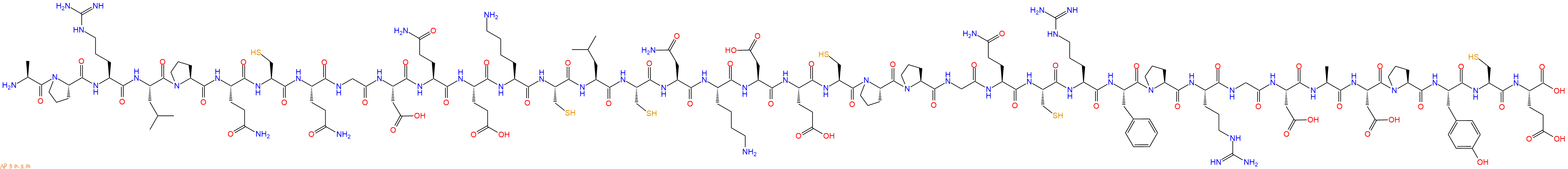 专肽生物产品H2N-Ala-Pro-Arg-Leu-Pro-Gln-Cys-Gln-Gly-Asp-Gln-Glu-Lys-Cys-Leu-Cys-Asn-Lys-Asp-Glu-Cys-Pro-Pro-Gly-Gln-Cys-Arg-Phe-Pro-Arg-Gly-Asp-Ala-Asp-Pro-Tyr-Cys-Glu-COOH