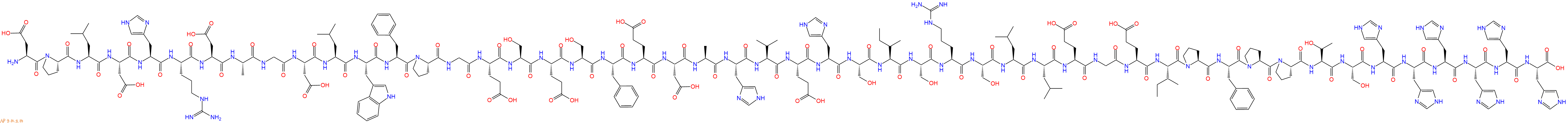 专肽生物产品H2N-Asp-Pro-Leu-Asp-His-Arg-Asp-Ala-Gly-Asp-Leu-Trp-Phe-Pro-Gly-Glu-Ser-Glu-Ser-Phe-Glu-Asp-Ala-His-Val-Glu-His-Ser-Ile-Ser-Arg-Ser-Leu-Leu-Glu-Gly-Glu-Ile-Pro-Phe-Pro-Pro-Thr-Ser-His-His-His-His-His-His-COOH