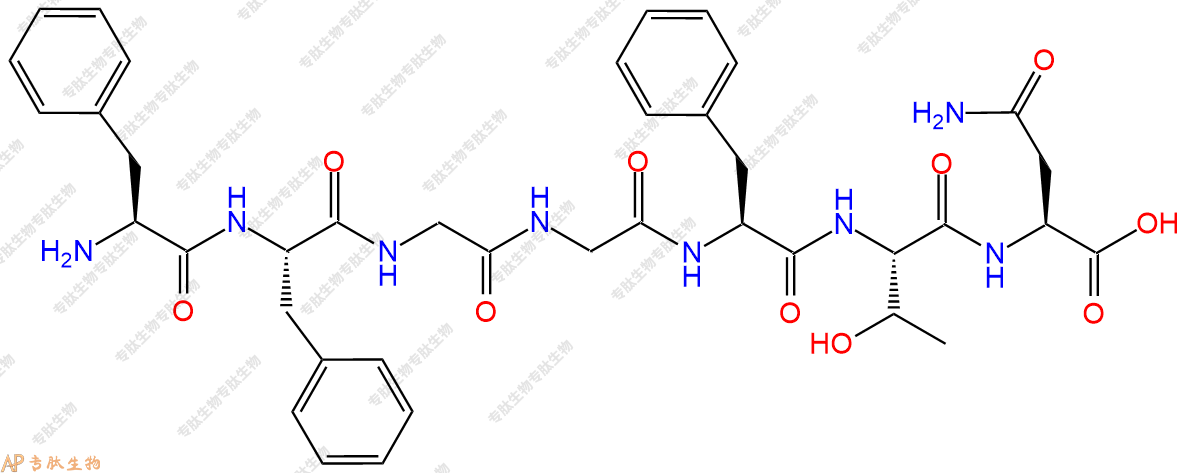 专肽生物产品H2N-Phe-Phe-Gly-Gly-Phe-Thr-Asn-COOH