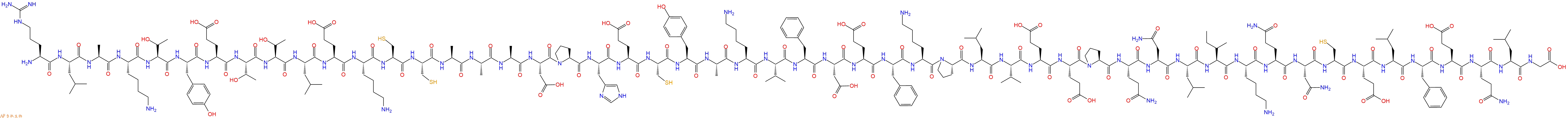 专肽生物产品H2N-Arg-Leu-Ala-Lys-Thr-Tyr-Glu-Thr-Thr-Leu-Glu-Lys-Cys-Cys-Ala-Ala-Ala-Asp-Pro-His-Glu-Cys-Tyr-Ala-Lys-Val-Phe-Asp-Glu-Phe-Lys-Pro-Leu-Val-Glu-Glu-Pro-Gln-Asn-Leu-Ile-Lys-Gln-Asn-Cys-Glu-Leu-Phe-Glu-Gln-Leu-Gly-COOH