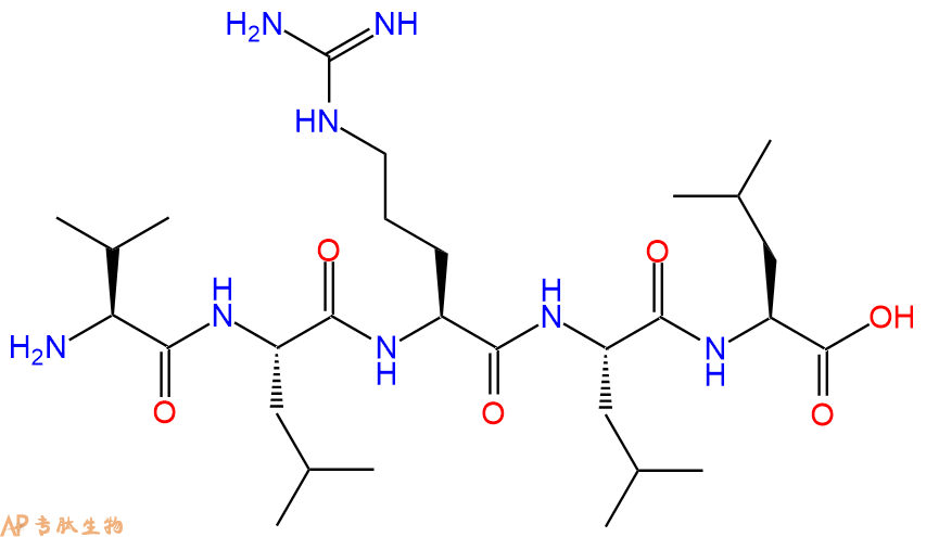 专肽生物产品H2N-Val-Leu-Arg-Leu-Leu-COOH