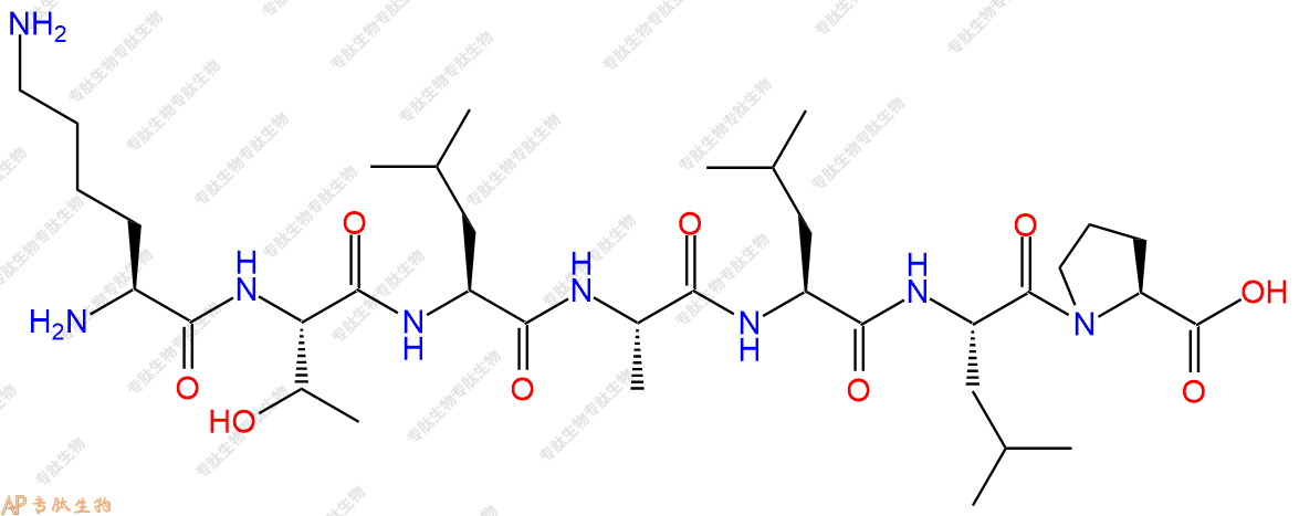 专肽生物产品H2N-Lys-Thr-Leu-Ala-Leu-Leu-Pro-COOH