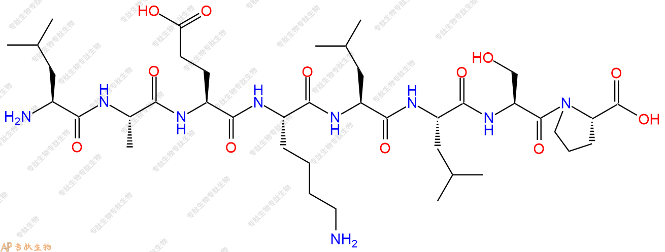 专肽生物产品H2N-Leu-Ala-Glu-Lys-Leu-Leu-Ser-Pro-COOH