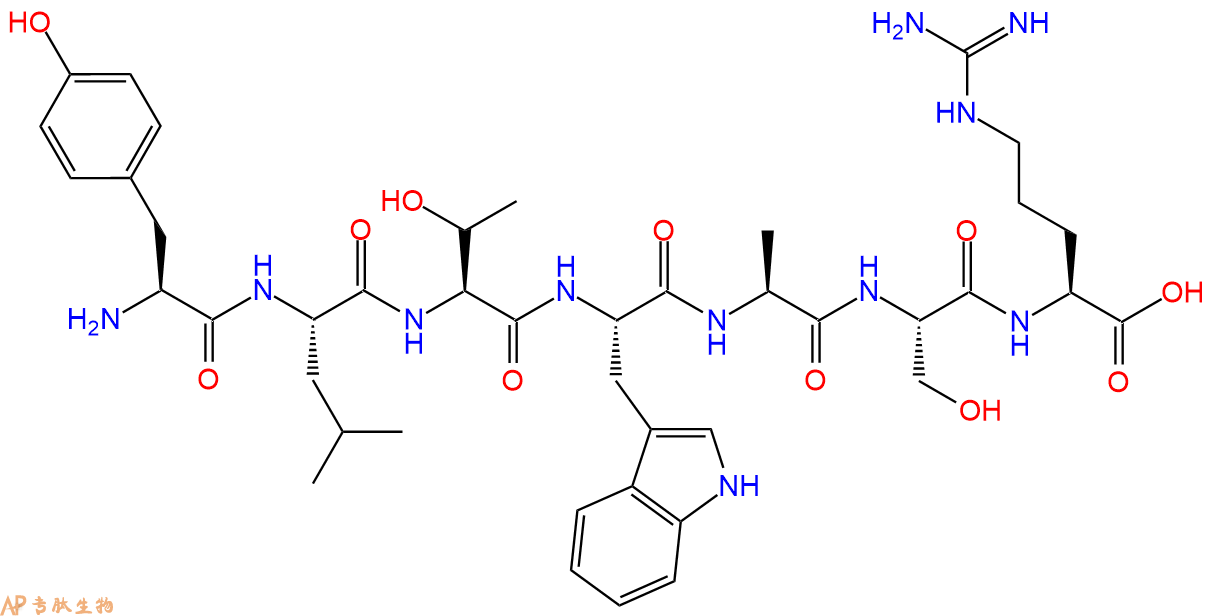专肽生物产品H2N-Tyr-Leu-Thr-Trp-Ala-Ser-Arg-COOH