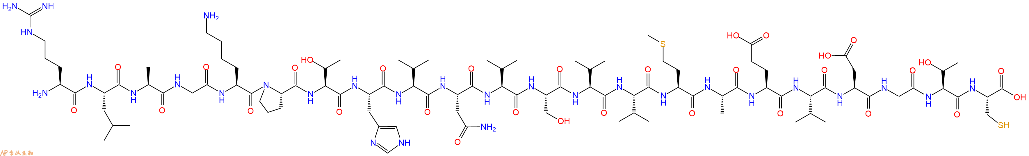 专肽生物产品H2N-Arg-Leu-Ala-Gly-Lys-Pro-Thr-His-Val-Asn-Val-Ser-Val-Val-Met-Ala-Glu-Val-Asp-Gly-Thr-Cys-COOH