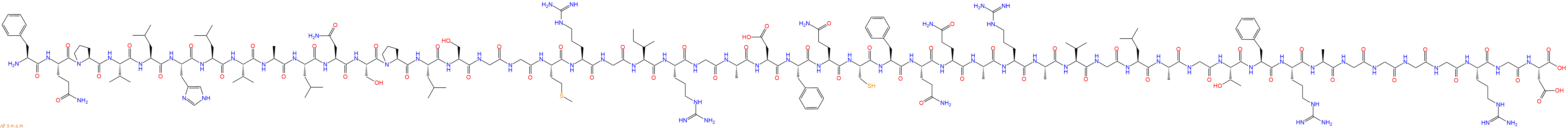 专肽生物产品H2N-Phe-Gln-Pro-Val-Leu-His-Leu-Val-Ala-Leu-Asn-Ser-Pro-Leu-Ser-Gly-Gly-Met-Arg-Gly-Ile-Arg-Gly-Ala-Asp-Phe-Gln-Cys-Phe-Gln-Gln-Ala-Arg-Ala-Val-Gly-Leu-Ala-Gly-Thr-Phe-Arg-Ala-Gly-Gly-Gly-Gly-Arg-Gly-Asp-COOH