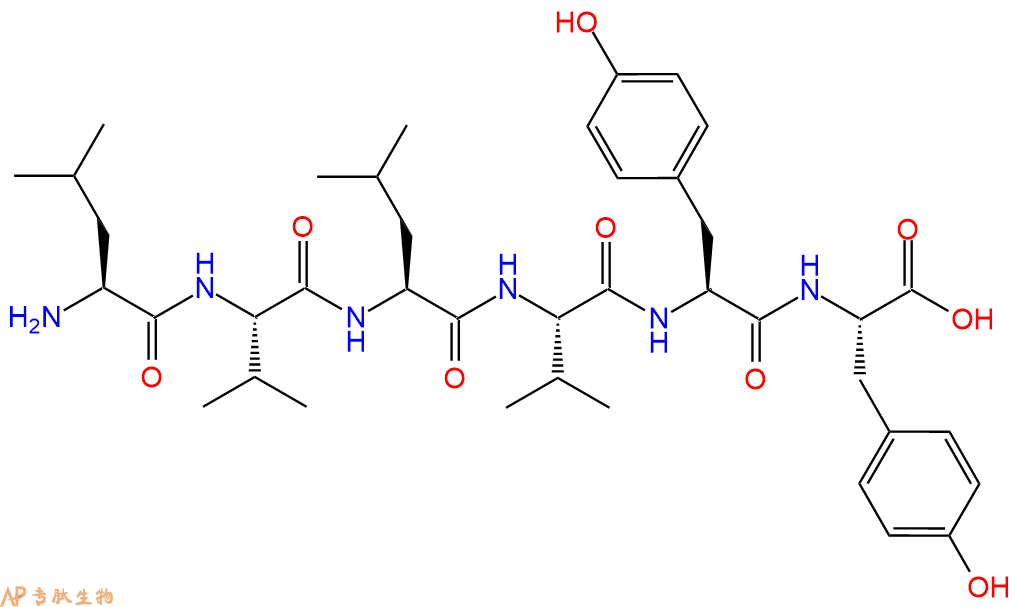 专肽生物产品H2N-Leu-Val-Leu-Val-Tyr-Tyr-COOH