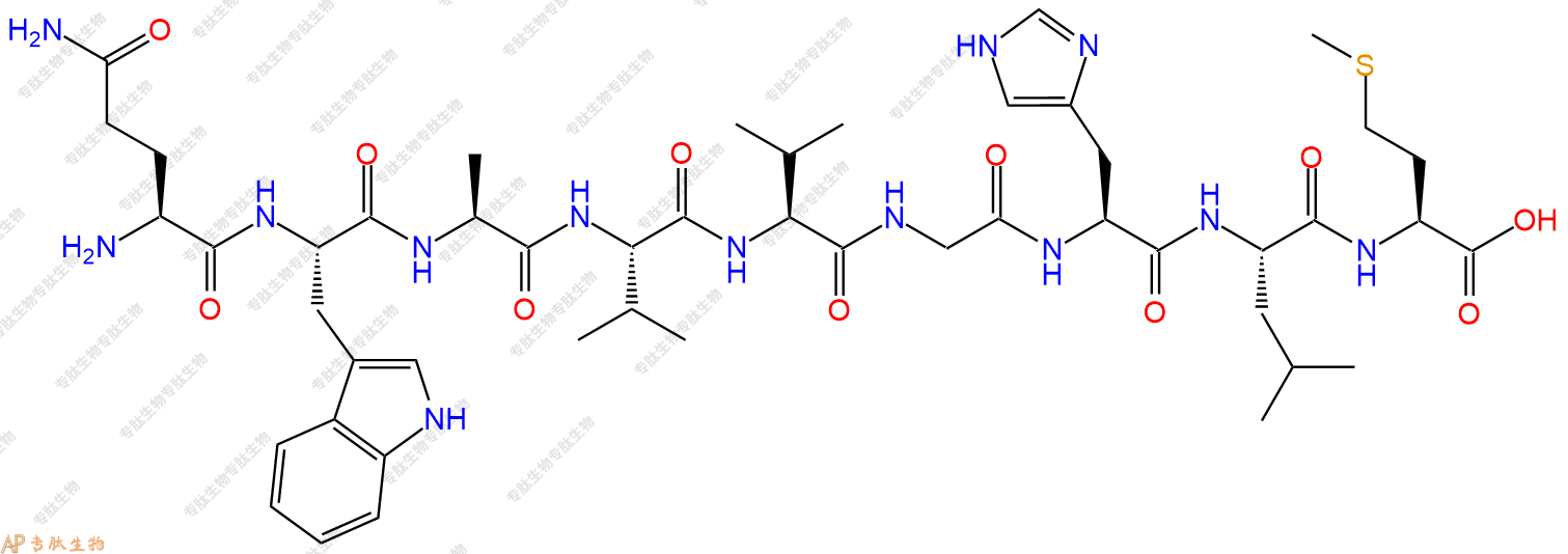 专肽生物产品H2N-Gln-Trp-Ala-Val-Val-Gly-His-Leu-Met-COOH