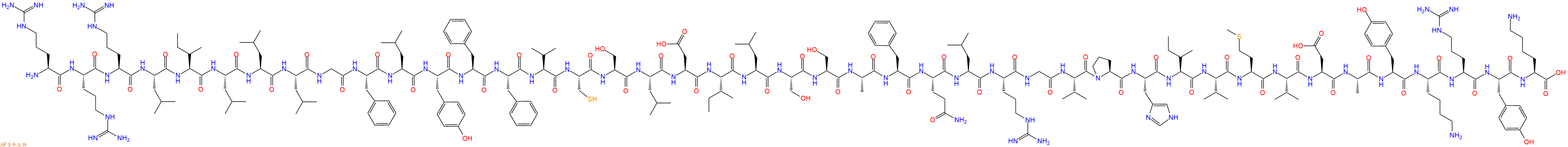 专肽生物产品H2N-Arg-Arg-Arg-Leu-Ile-Leu-Leu-Leu-Gly-Phe-Leu-Tyr-Phe-Phe-Val-Cys-Ser-Leu-Asp-Ile-Leu-Ser-Ser-Ala-Phe-Gln-Leu-Arg-Gly-Val-Pro-His-Ile-Val-Met-Val-Asp-Ala-Tyr-Lys-Arg-Tyr-Lys-COOH
