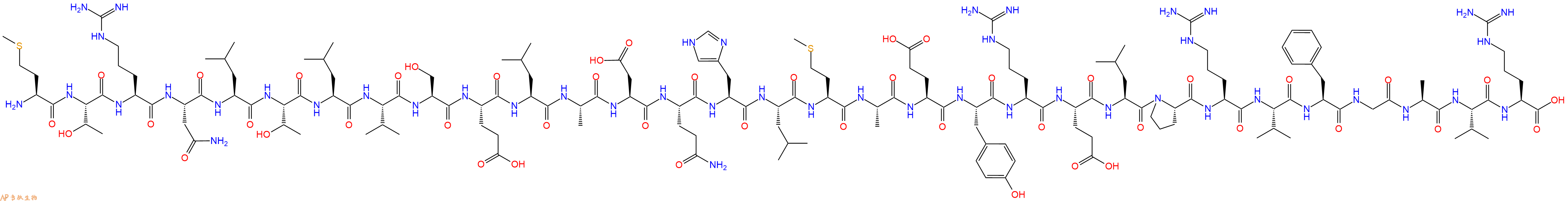 专肽生物产品H2N-Met-Thr-Arg-Asn-Leu-Thr-Leu-Val-Ser-Glu-Leu-Ala-Asp-Gln-His-Leu-Met-Ala-Glu-Tyr-Arg-Glu-Leu-Pro-Arg-Val-Phe-Gly-Ala-Val-Arg-COOH